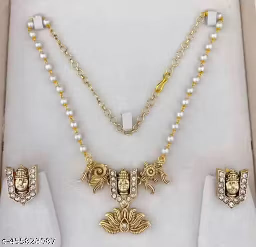 Indian Ethnic Necklace Set, Vintage Govinda Necklace