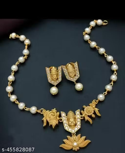 Indian Ethnic Necklace Set, Vintage Govinda Necklace