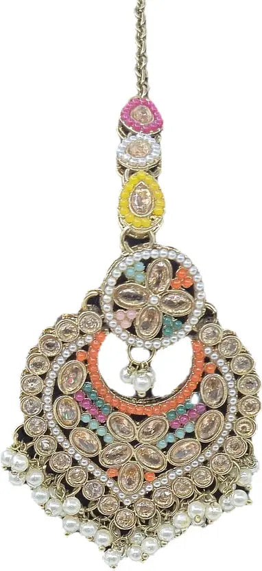 Brass Multicolor Jewel Set (Pack of 4)