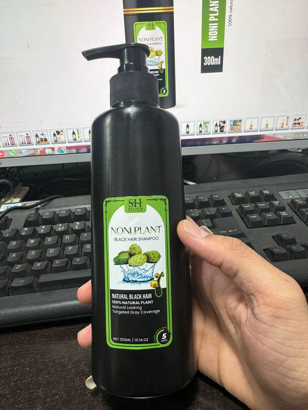 Noniplant Black Hair Shampoo 300ml (Pack Of 2) mkp0fp-jd