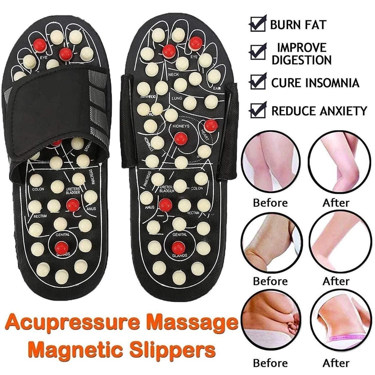 Acupressure and Magnetic Therapy Paduka Slippers for Full Body Blood Circulation For Men and Women mkp0fp-jd