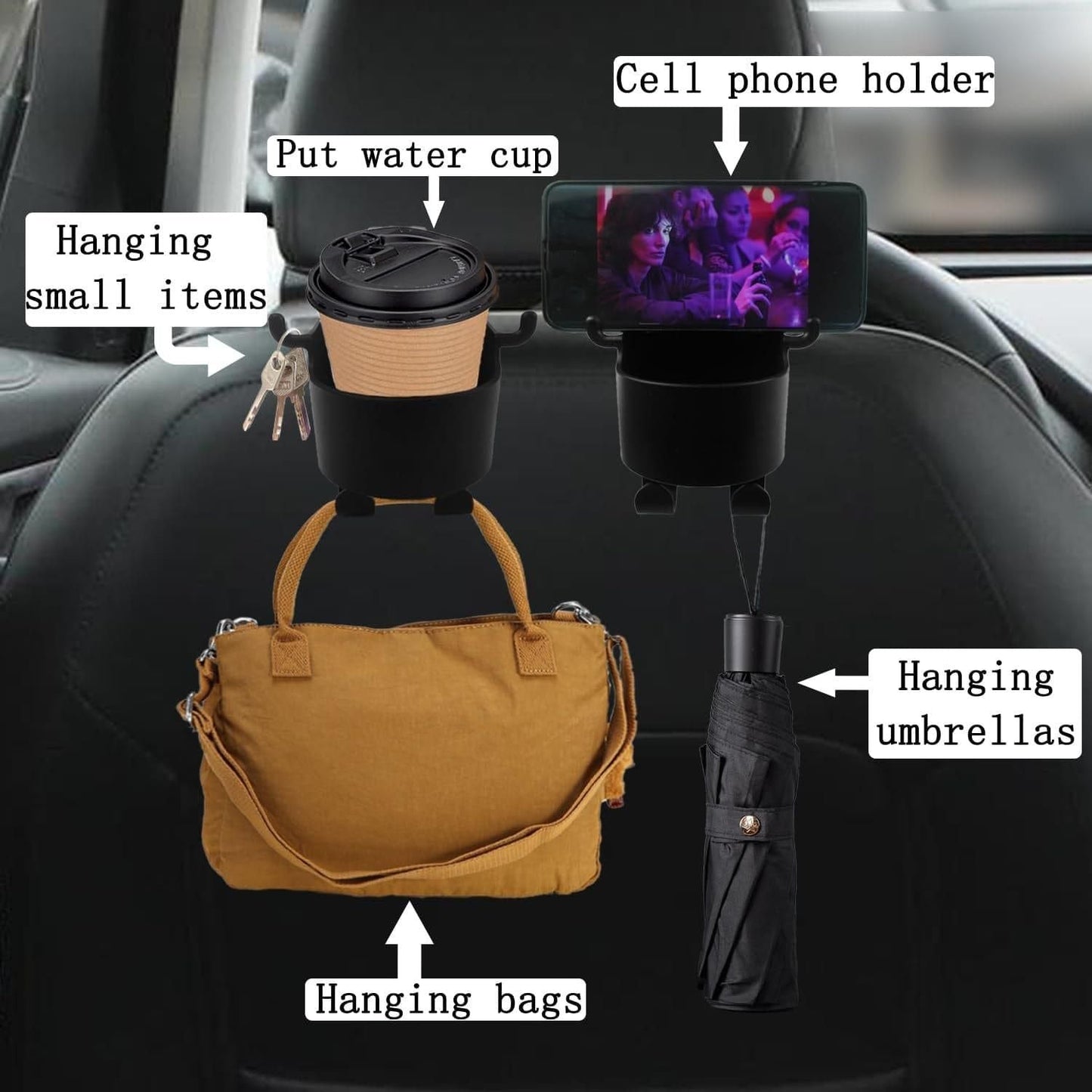 Multifunctional Hanging Storage Cup & Mobile Holder (Pack of 2) mkp0fp-jd
