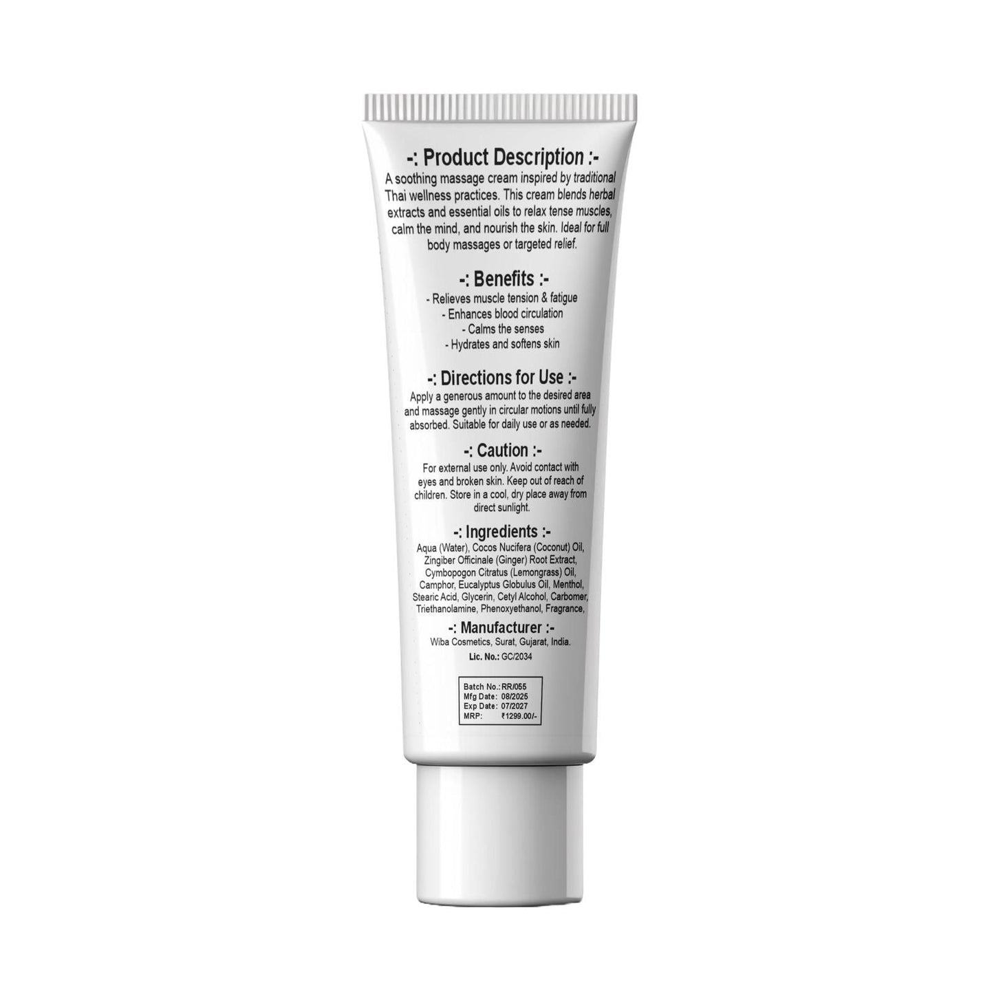 Thai Massage Cream 50 gm mkp0fp-jd