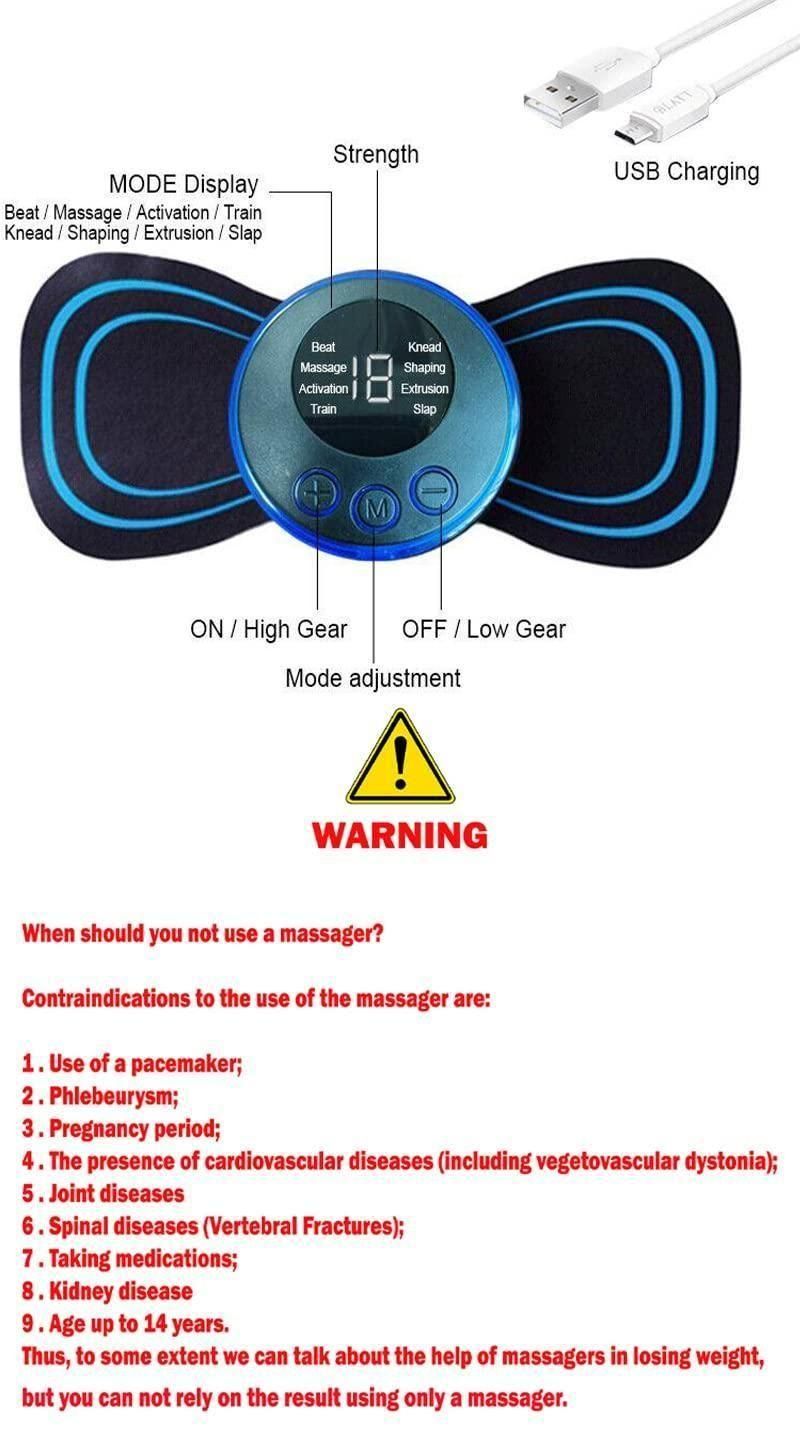 Mini Massager with 8 Modes and 19 Strength Levels,Rechargeable Electric Massager for Shoulder,Arms,Legs,Back Pain for Men and Women mkp0fp-jd