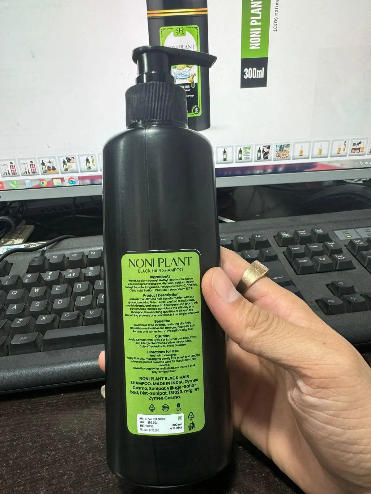 Noniplant Black Hair Shampoo 300ml (Pack Of 2) mkp0fp-jd