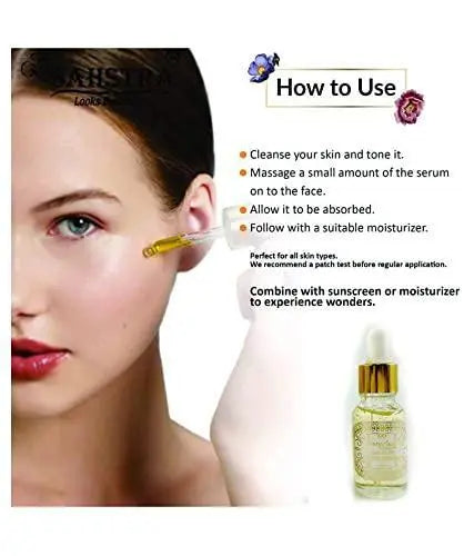 24K Gold Face Serum improves Dullness Reduces fine lines (30 ml) mkp0fp-jd