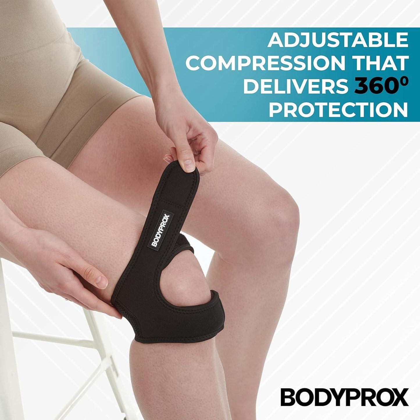Knee Pain Relief Adjustable Neoprene Knee Strap (Pack of 2) mkp0fp-jd