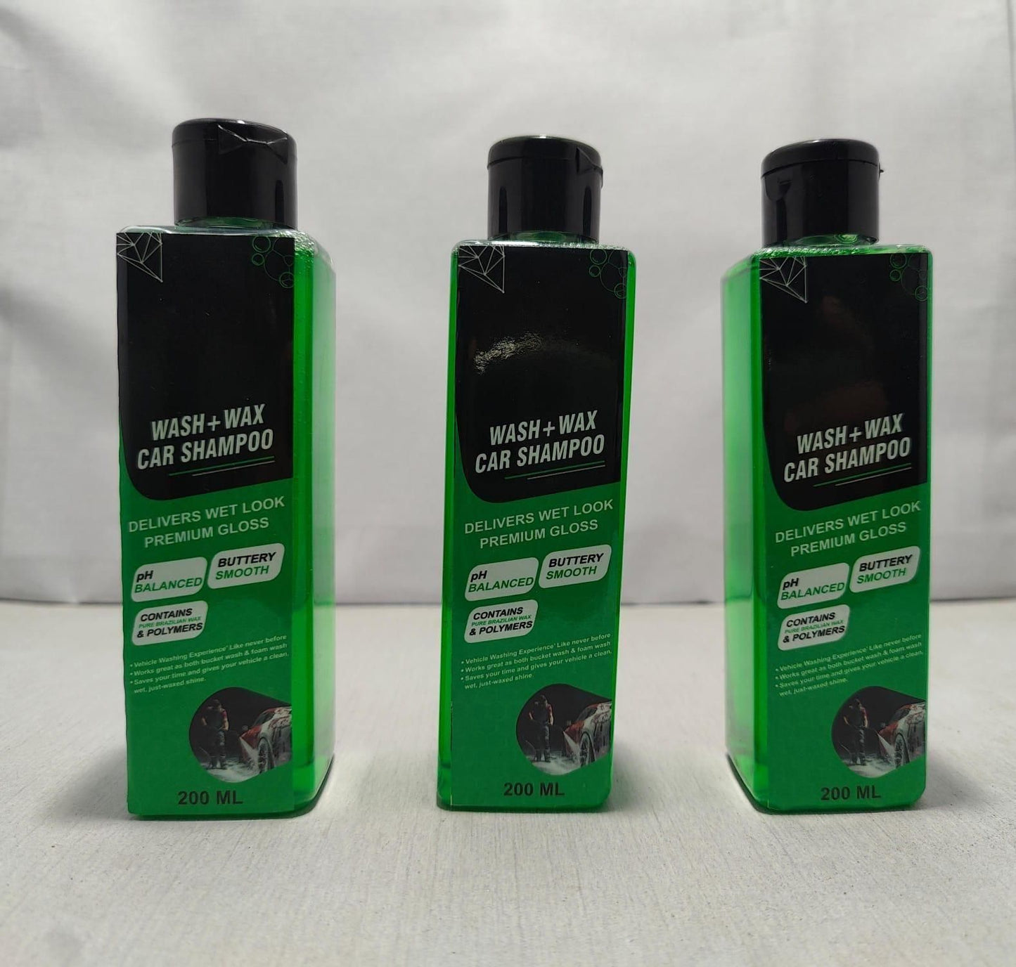 Wash and Wax Car Shampoo 200ml (Pack of 3) mkp0fp-jd