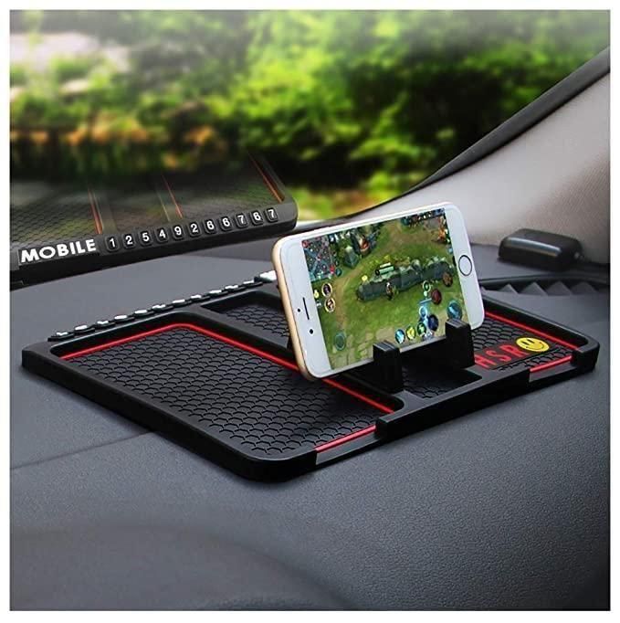 HSR Car Accessories Multifunction Phone GPS Holder Anti-Slip Silicone Pad and Car Mobile Holders for Car Dashboard mkp0fp-jd