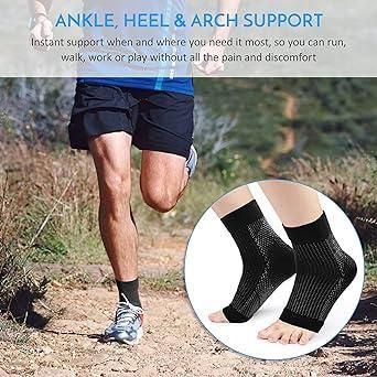 Neuropathy Socks for Women and Men for Relief Swollen Feet and Ankles ( Black color ) mkp0fp-jd
