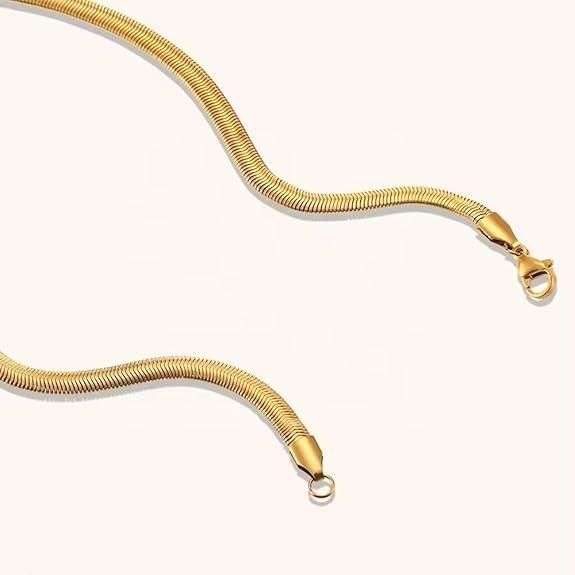 Men's Golden Snake Chain mkp0fp-jd