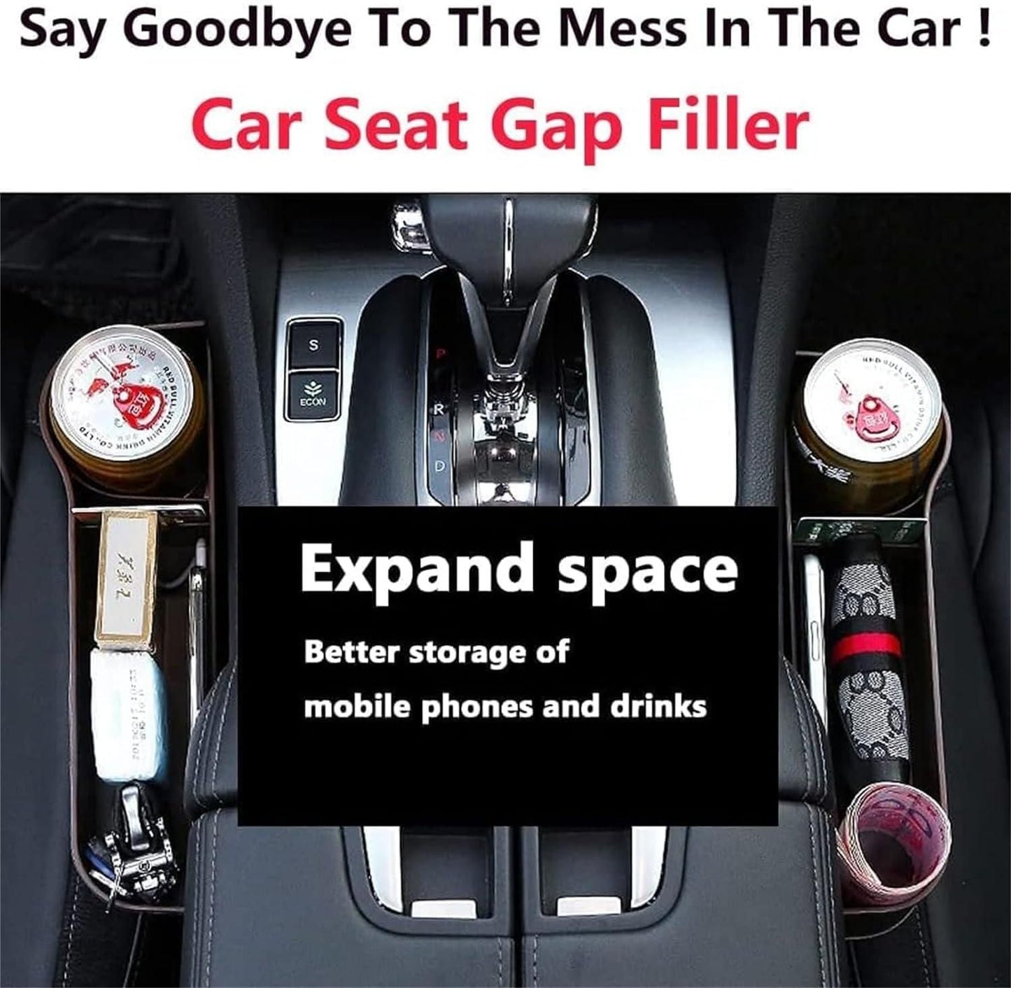 Seat Pockets PU Leather Car Console Side Organizer with Assorted Colour mkp0fp-jd