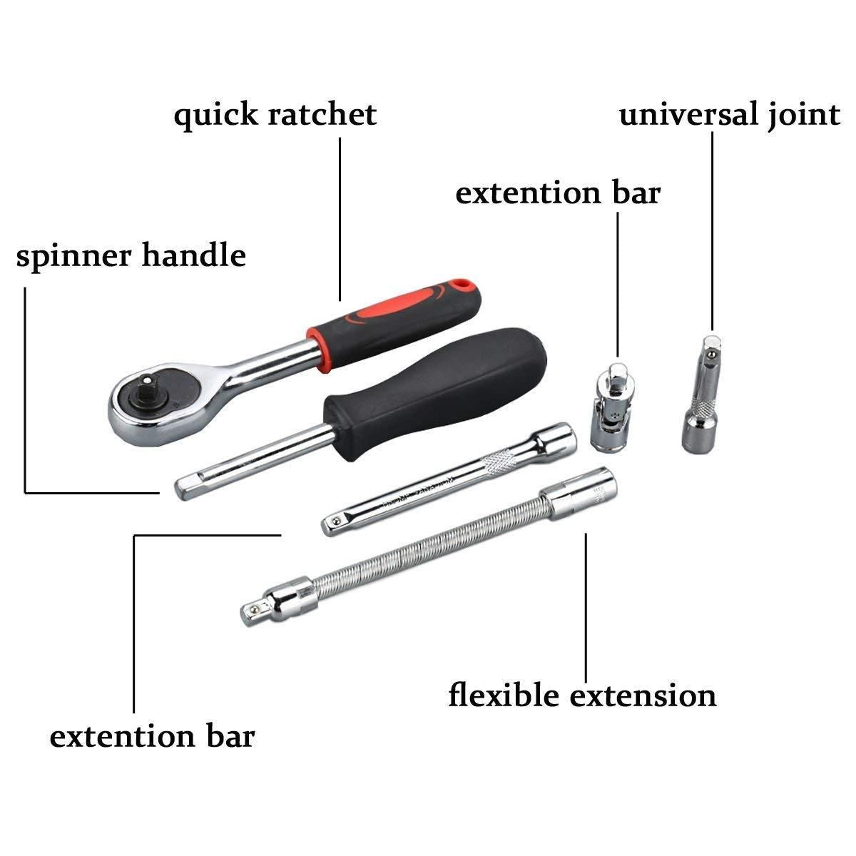 Hardware Tools- 46 in 1 Multi Purpose Combination Socket Tool Kit mkp0fp-jd