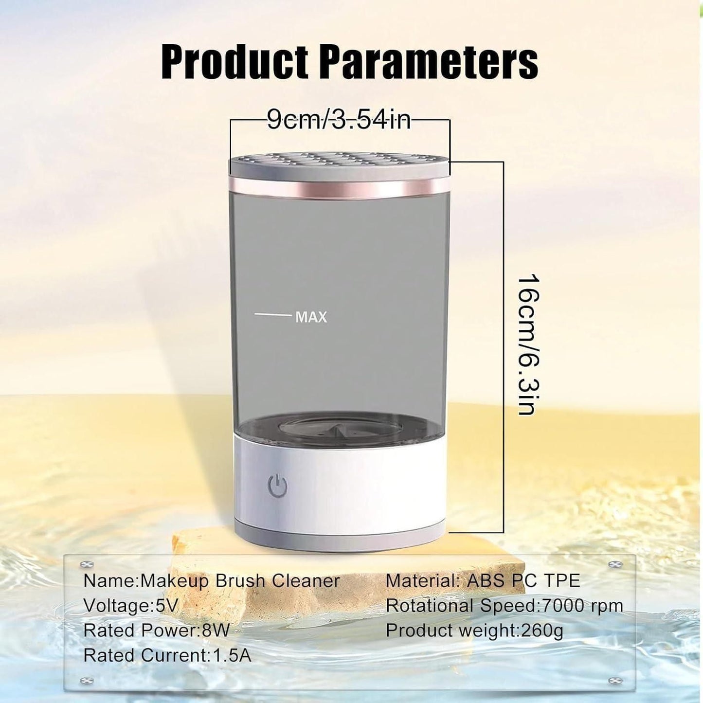 Make Up Brush Cleaner,Electric Brush Cleaner, USB Rechargeable Automatic Deep Cosmetic Cleaning Device mkp0fp-jd