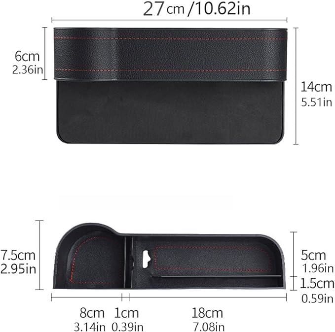 Seat Pockets PU Leather Car Console Side Organizer with Assorted Colour mkp0fp-jd