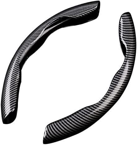 New Carbon Fiber ABS Texture Steering Wheel Grip Cover for Cars mkp0fp-jd