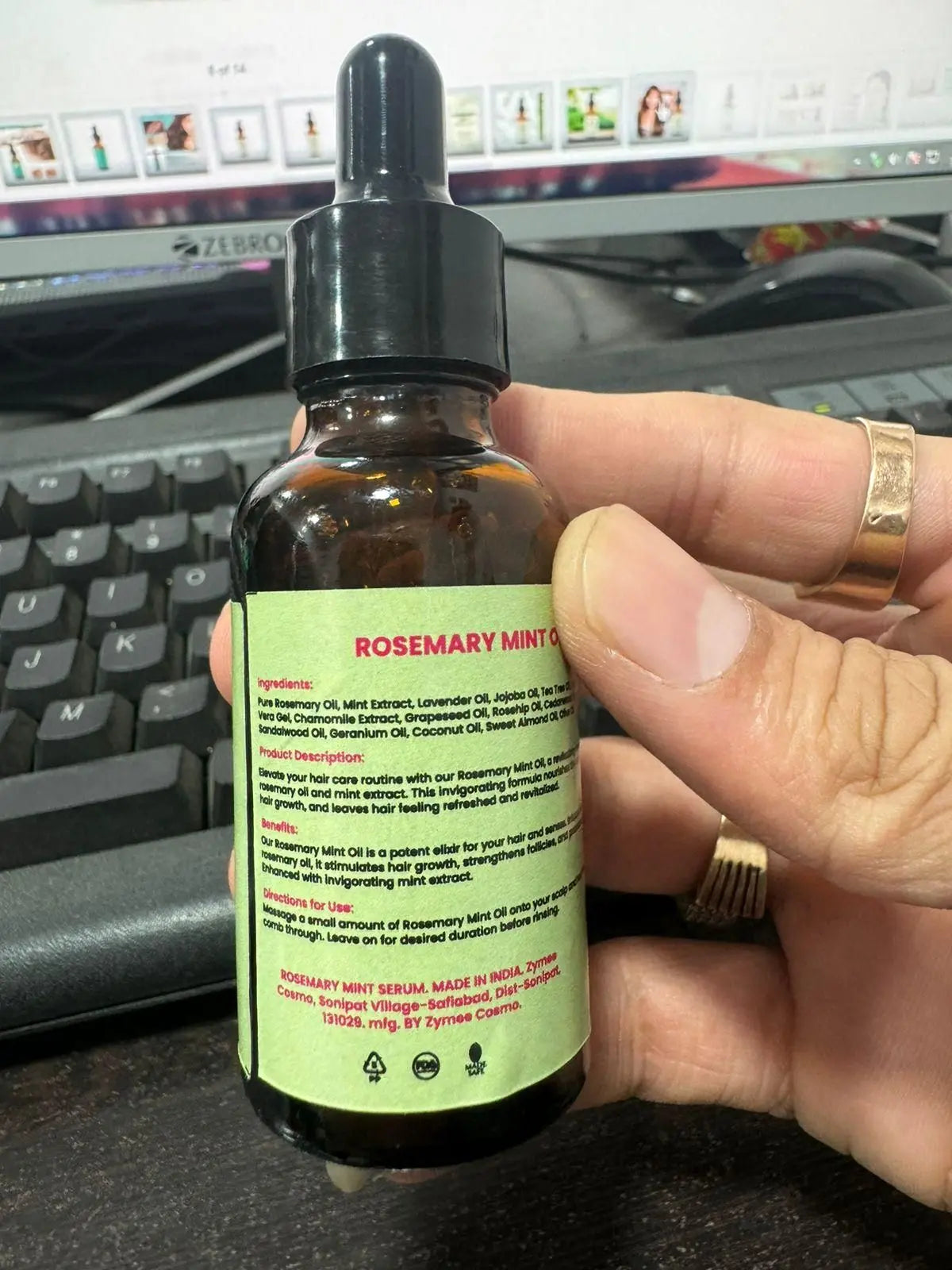 Rosemary Mint Scalp & Hair Strengthening Oil 30ml (Pack Of 1) mkp0fp-jd