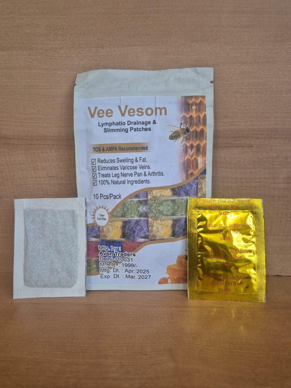 Vee Vesom Lymphatic Daiamage & Sliming Patches (10 Patches) mkp0fp-jd