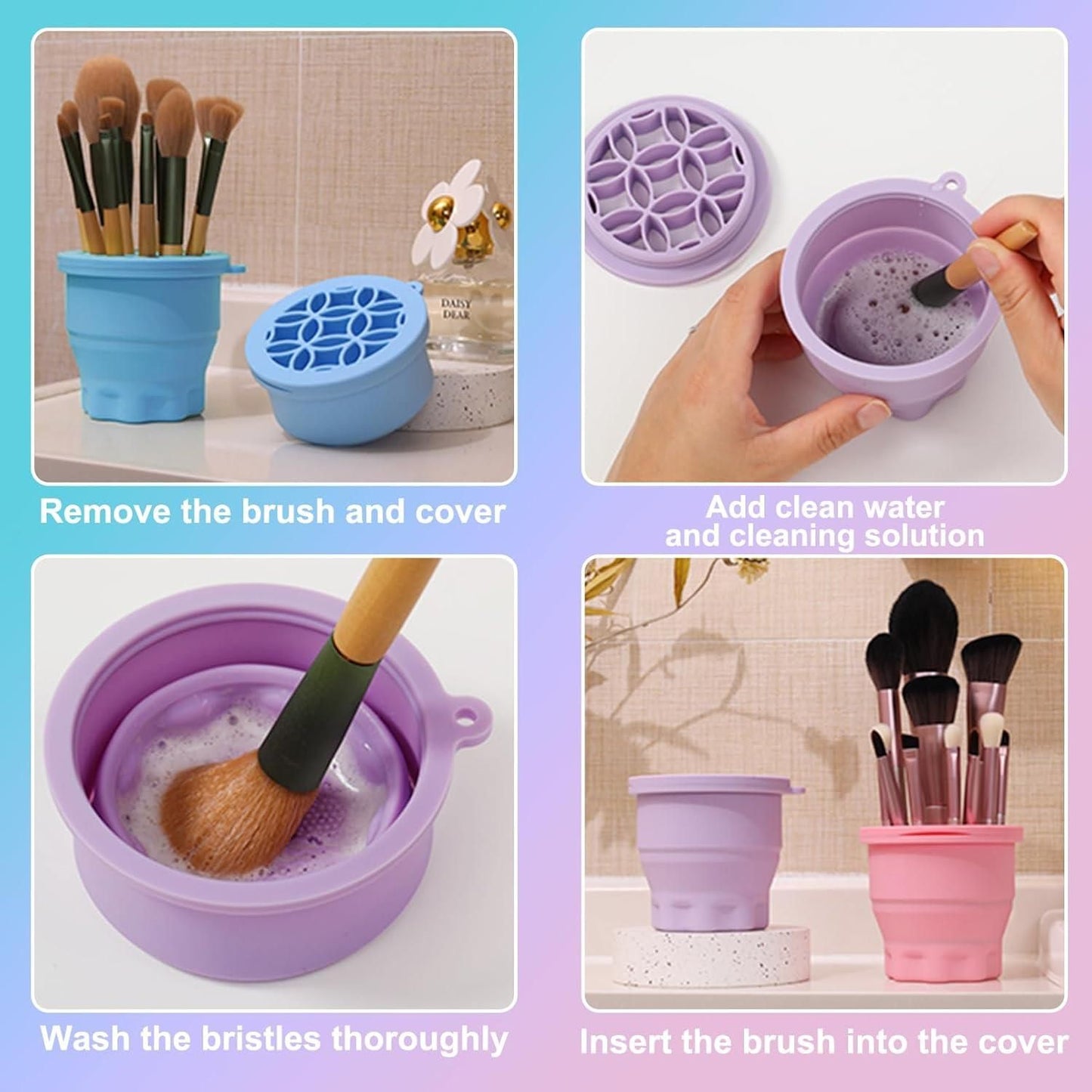 Silicon Makeup Brushes Cleaning Cup mkp0fp-jd