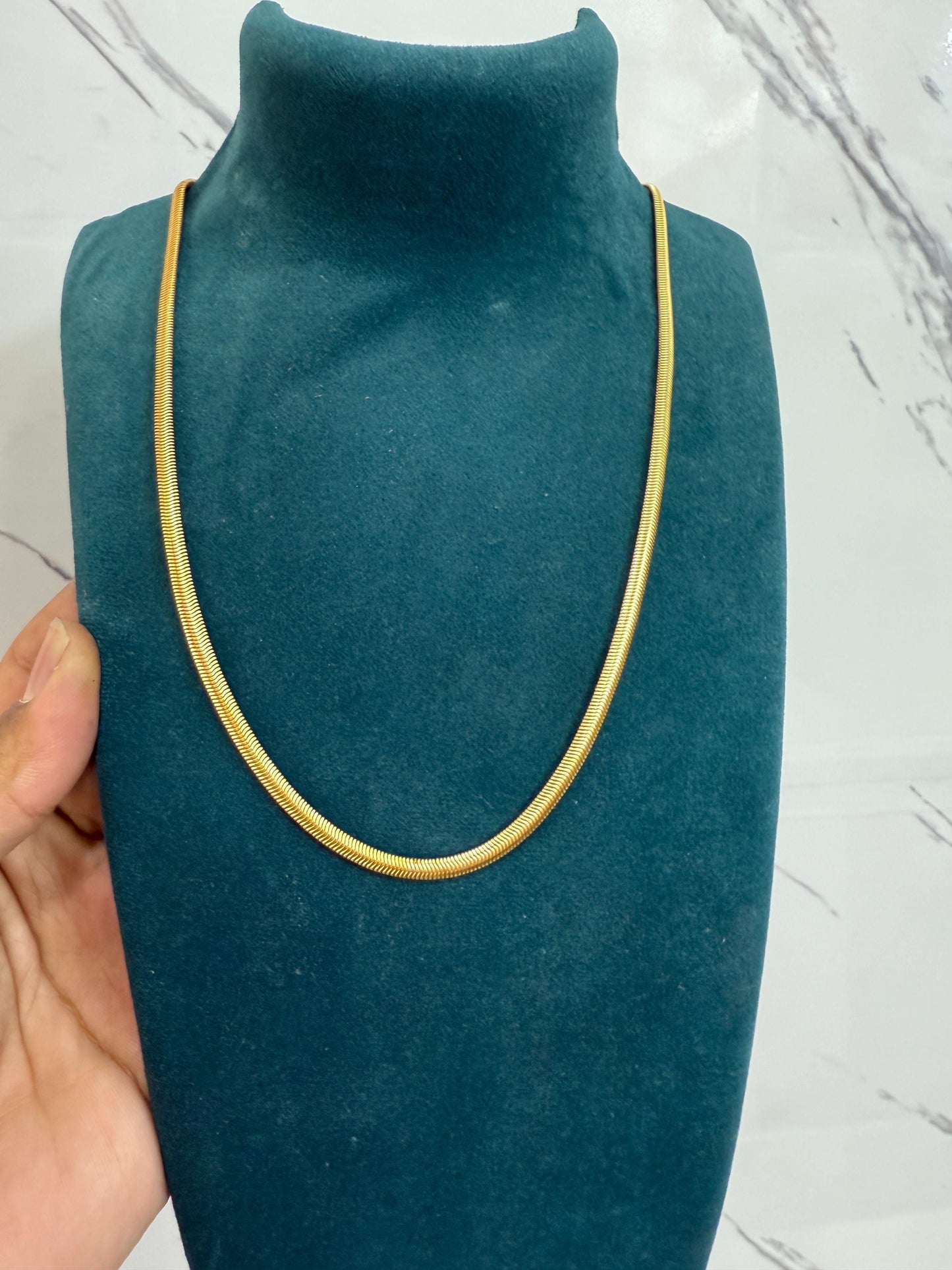 Men's Golden Snake Chain mkp0fp-jd