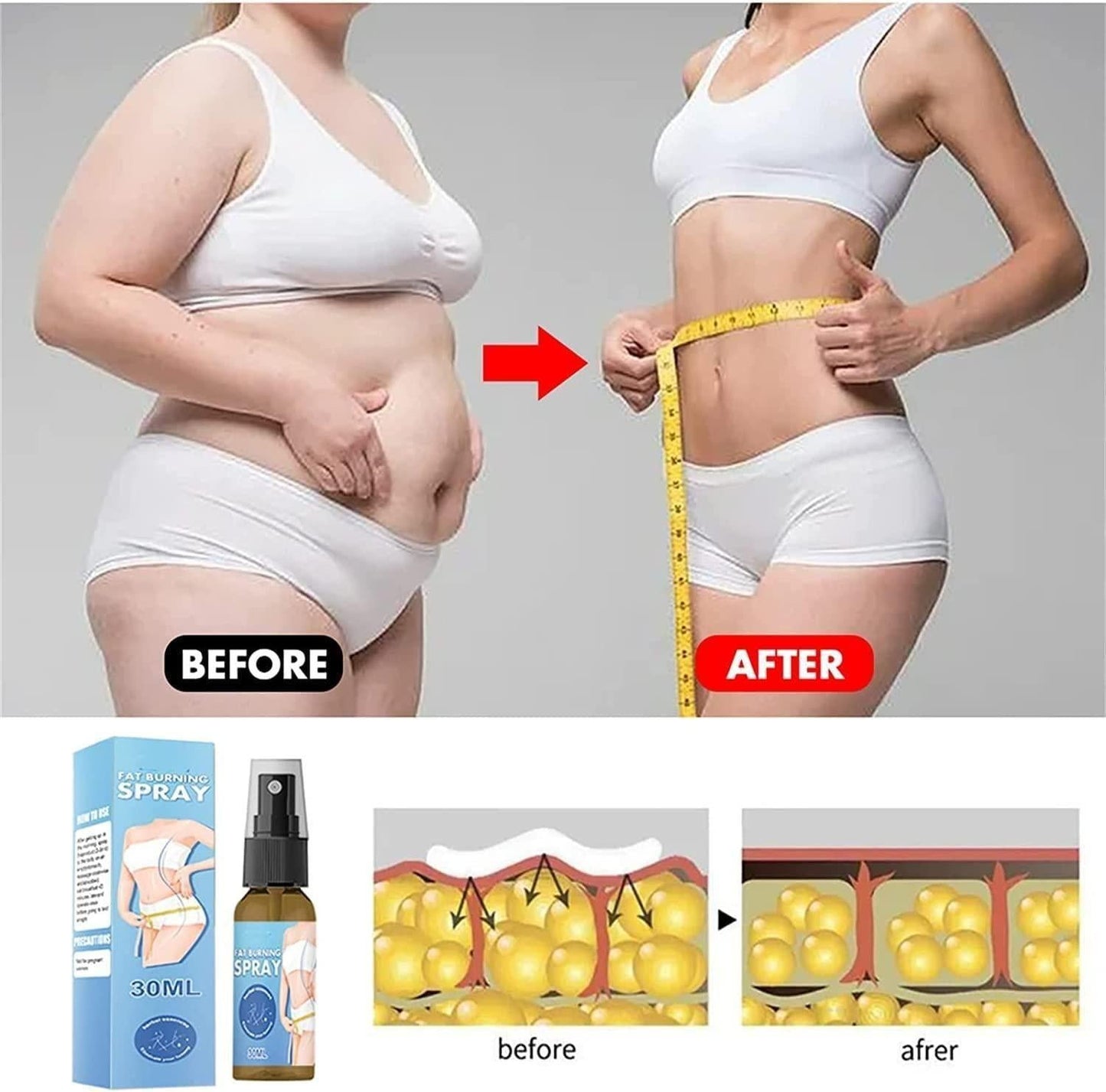 Fat Burner Slimming Spray 30 ml (Pack of 1) mkp0fp-jd