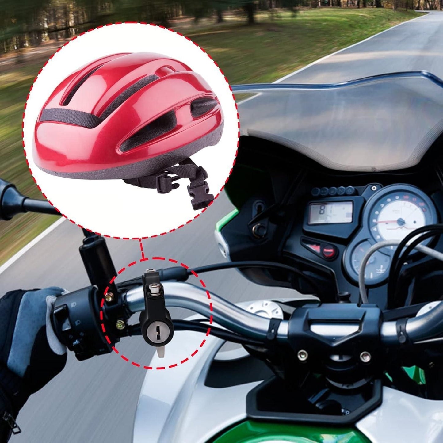 Anti-Theft Helmet Security Lock mkp0fp-jd