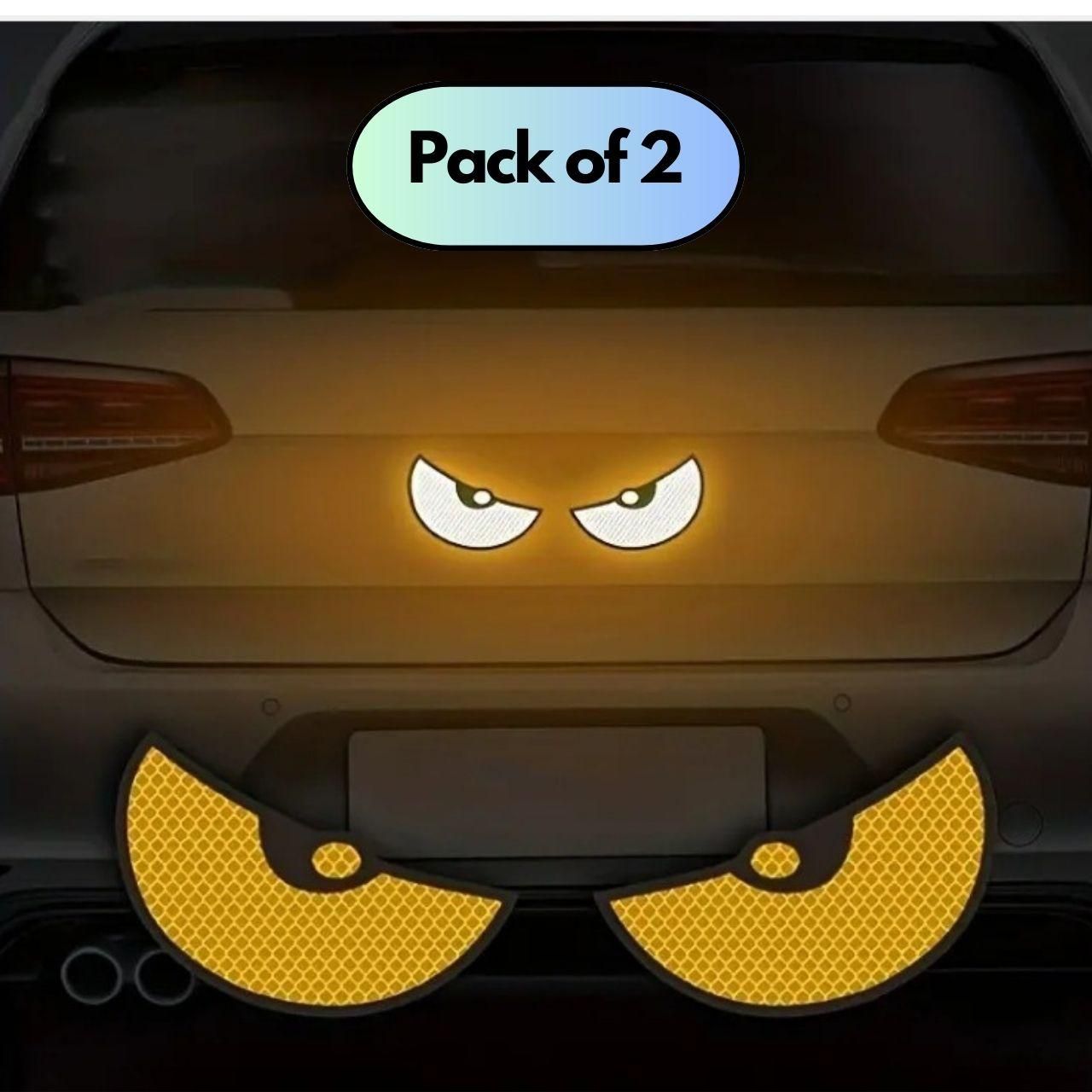 4 Pieces Monster Eyes Car Reflective Stickers Pack of 2 mkp0fp-jd