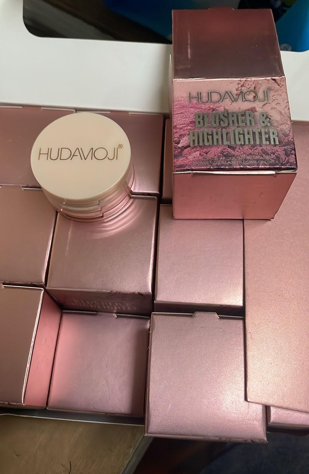 3 in1 Face Blusher + Highlighter with Mini Compact Travel Friendly Palette mkp0fp-jd