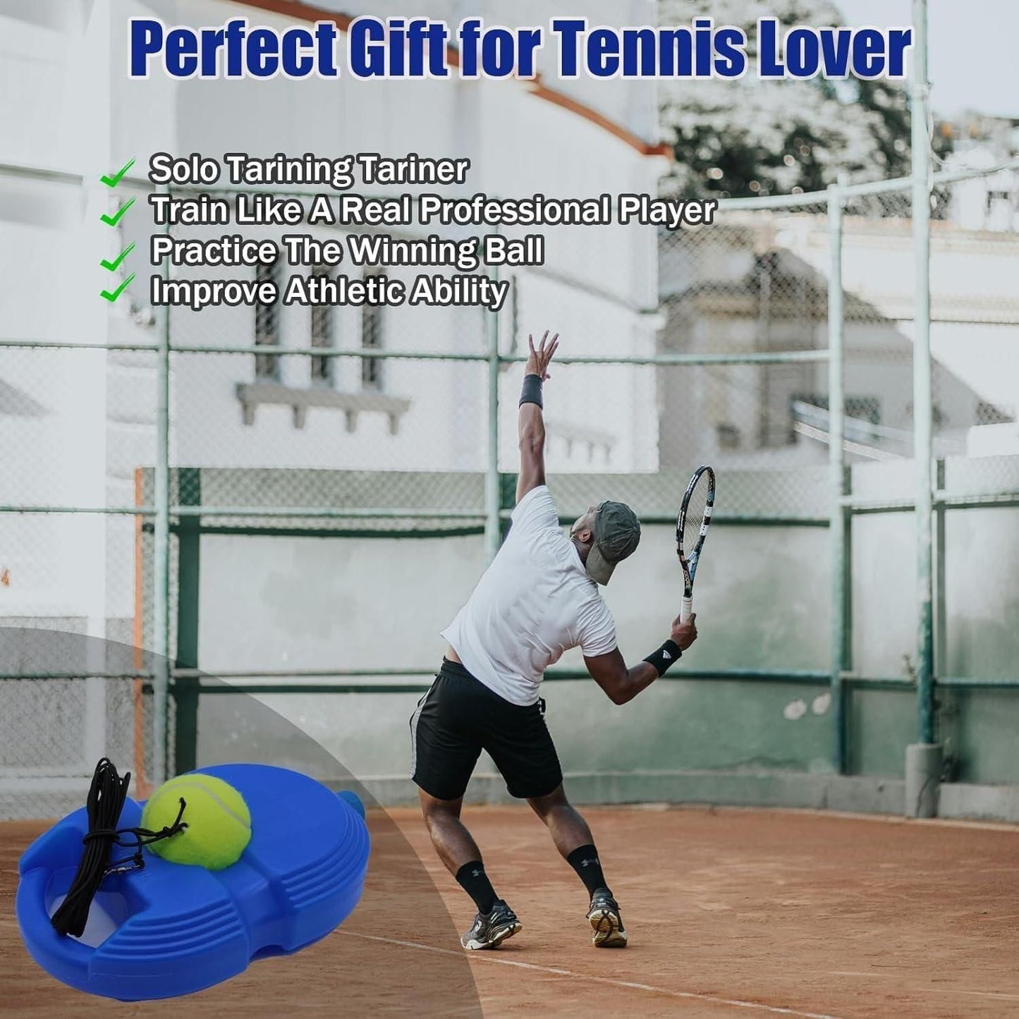 Solo Tennis Trainer Rebound Ball with String for Self Tennis Practice mkp0fp-jd