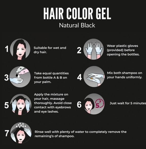 Hair Color Gel - 100% Gray Hair Coverage 125ML (Pack of 2) mkp0fp-jd