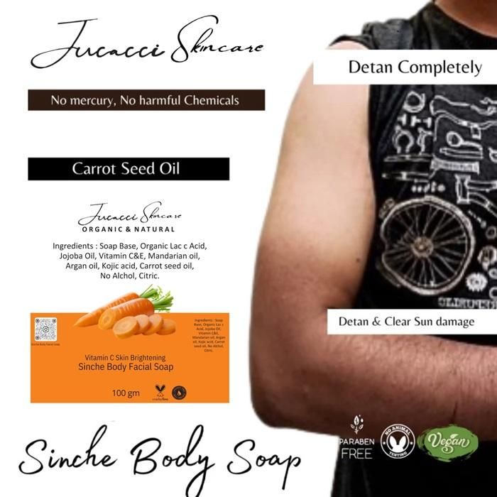 Lucacci Carrot Skin Whitening & Facial Body Soap for Men & Women - 100g mkp0fp-jd