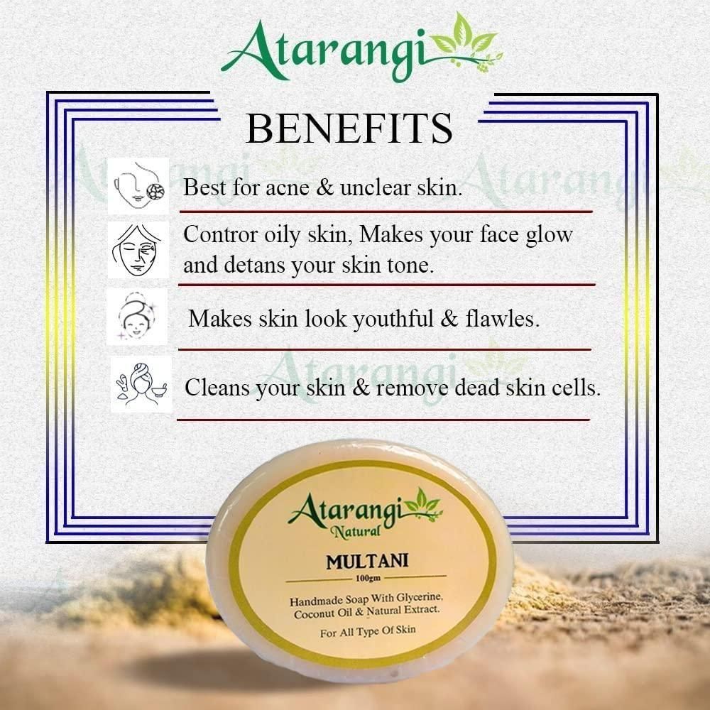 Multani Mitti Handmade Soap With Multani Mitti For Remove Pimple Marks (Pack Of 4) mkp0fp-jd
