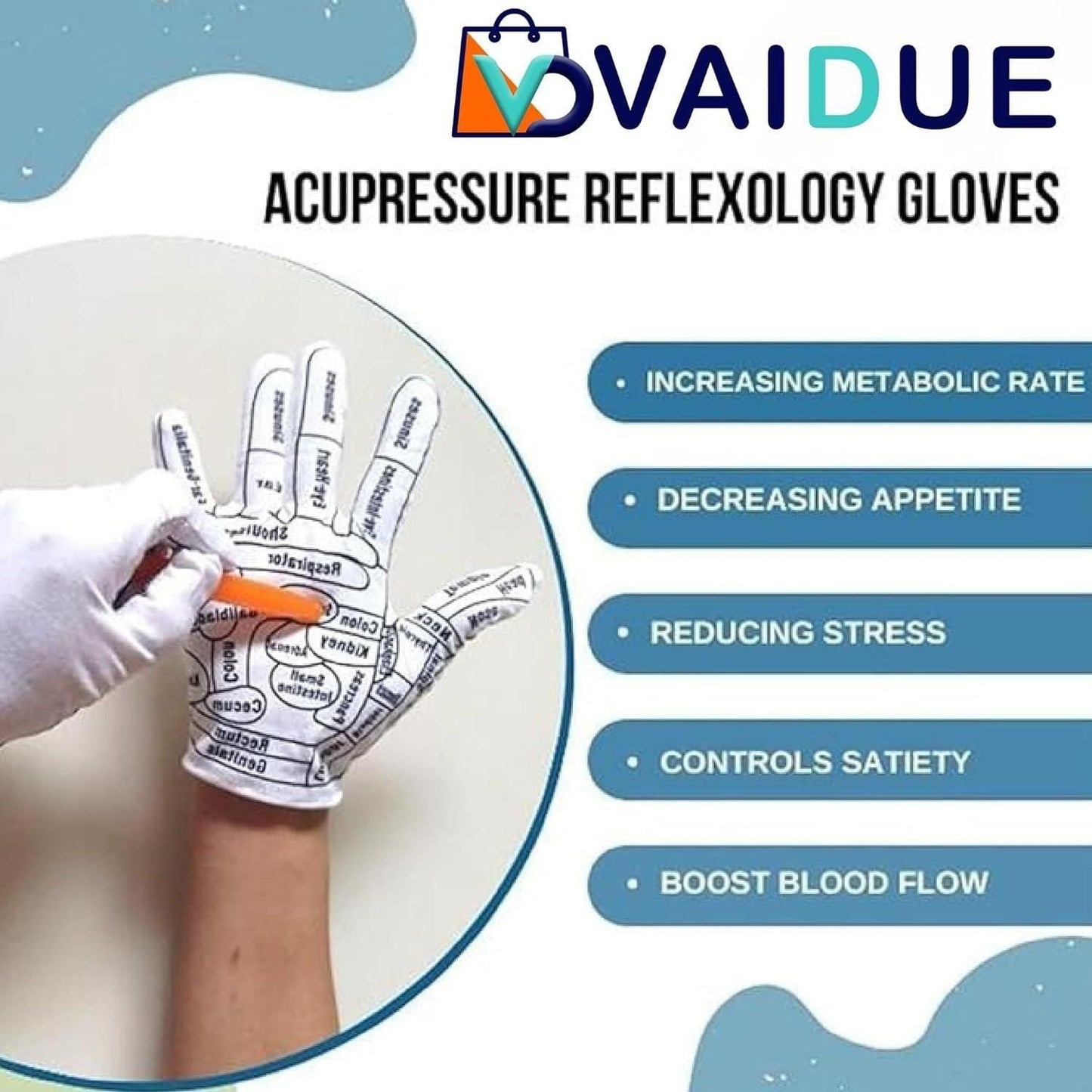 Acupressure Reflexology Hand Gloves For Women & Men mkp0fp-jd