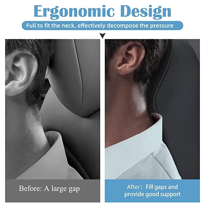 Car Seat Headrest Neck Rest Pillow Cushion for All Cars- Ergonomic Pillow Memory Foam Neck Support for Neck/Back Pain Relief Neck Rest Support Cushion mkp0fp-jd
