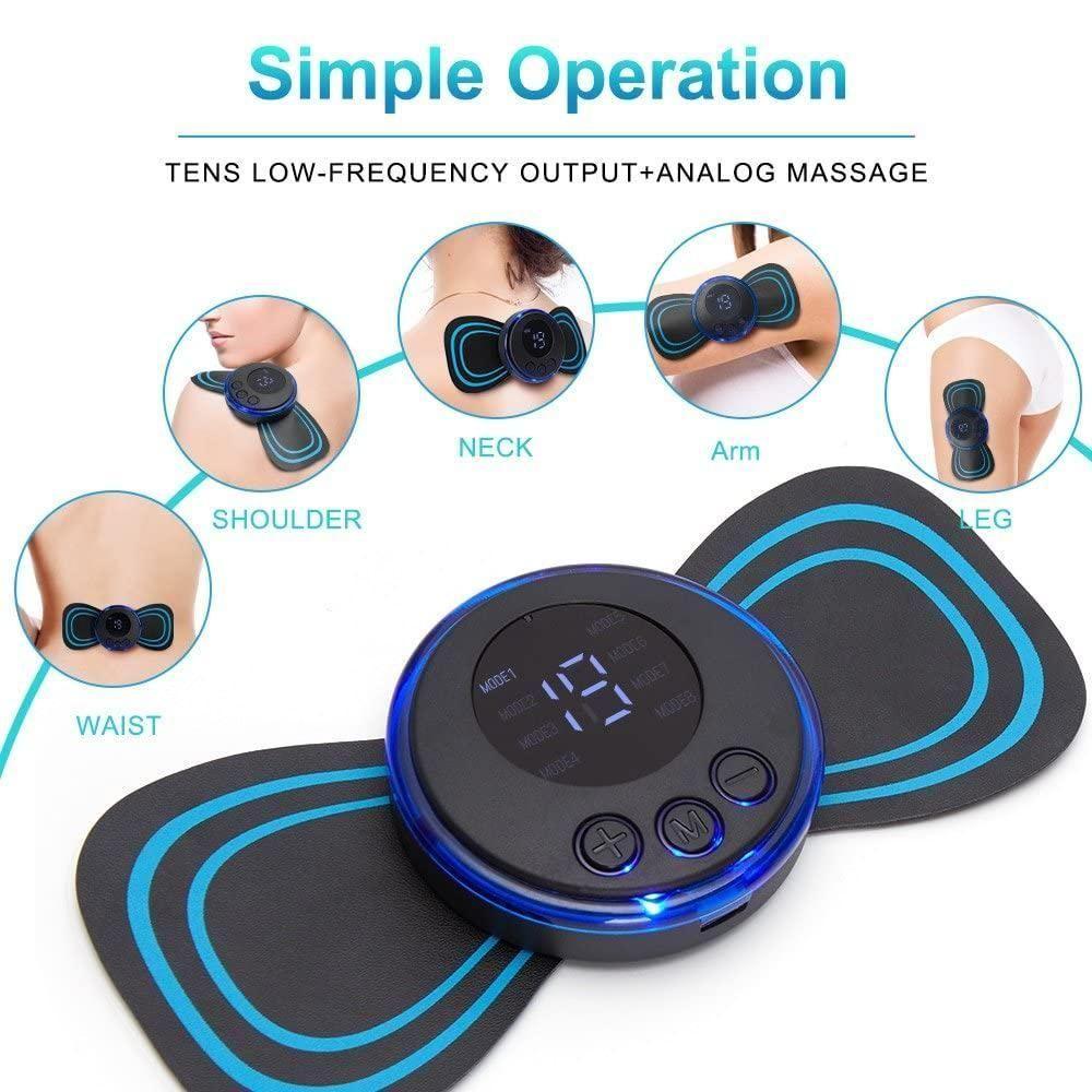 Mini Massager with 8 Modes and 19 Strength Levels,Rechargeable Electric Massager for Shoulder,Arms,Legs,Back Pain for Men and Women mkp0fp-jd