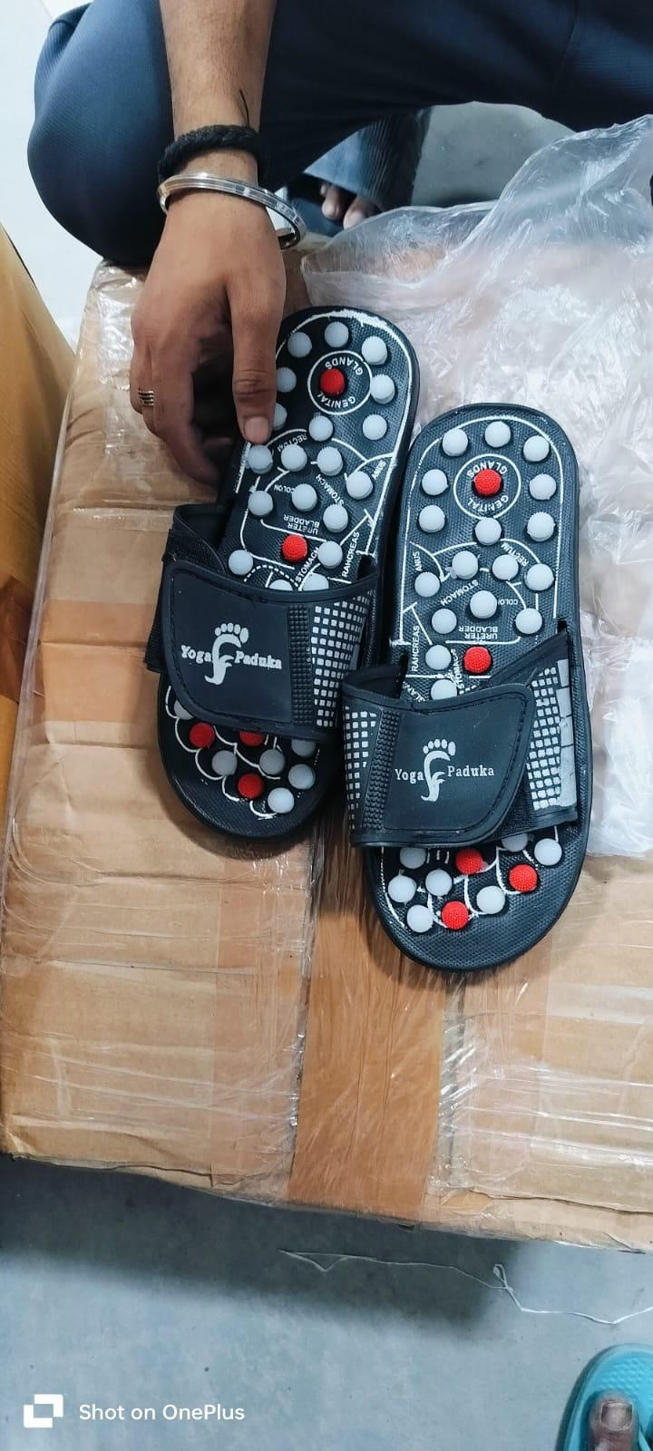 Acupressure and Magnetic Therapy Paduka Slippers for Full Body Blood Circulation For Men and Women mkp0fp-jd