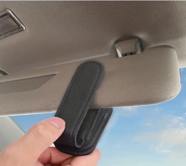 Automaze Leather Car Visor Sunglass Holder - Clip for Car mkp0fp-jd