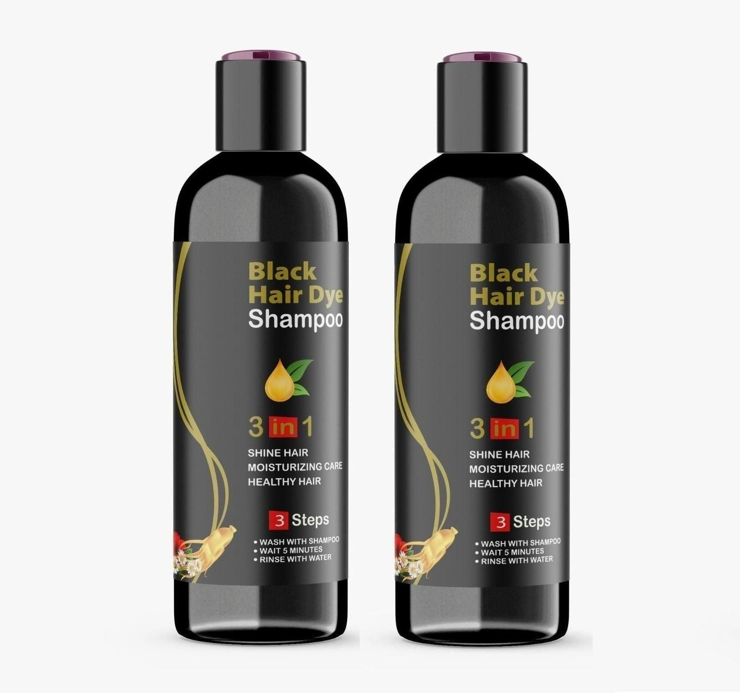 BLOSDREAM Black Hair Shampoo 3 in 1-100ml (Pack of 2) mkp0fp-jd