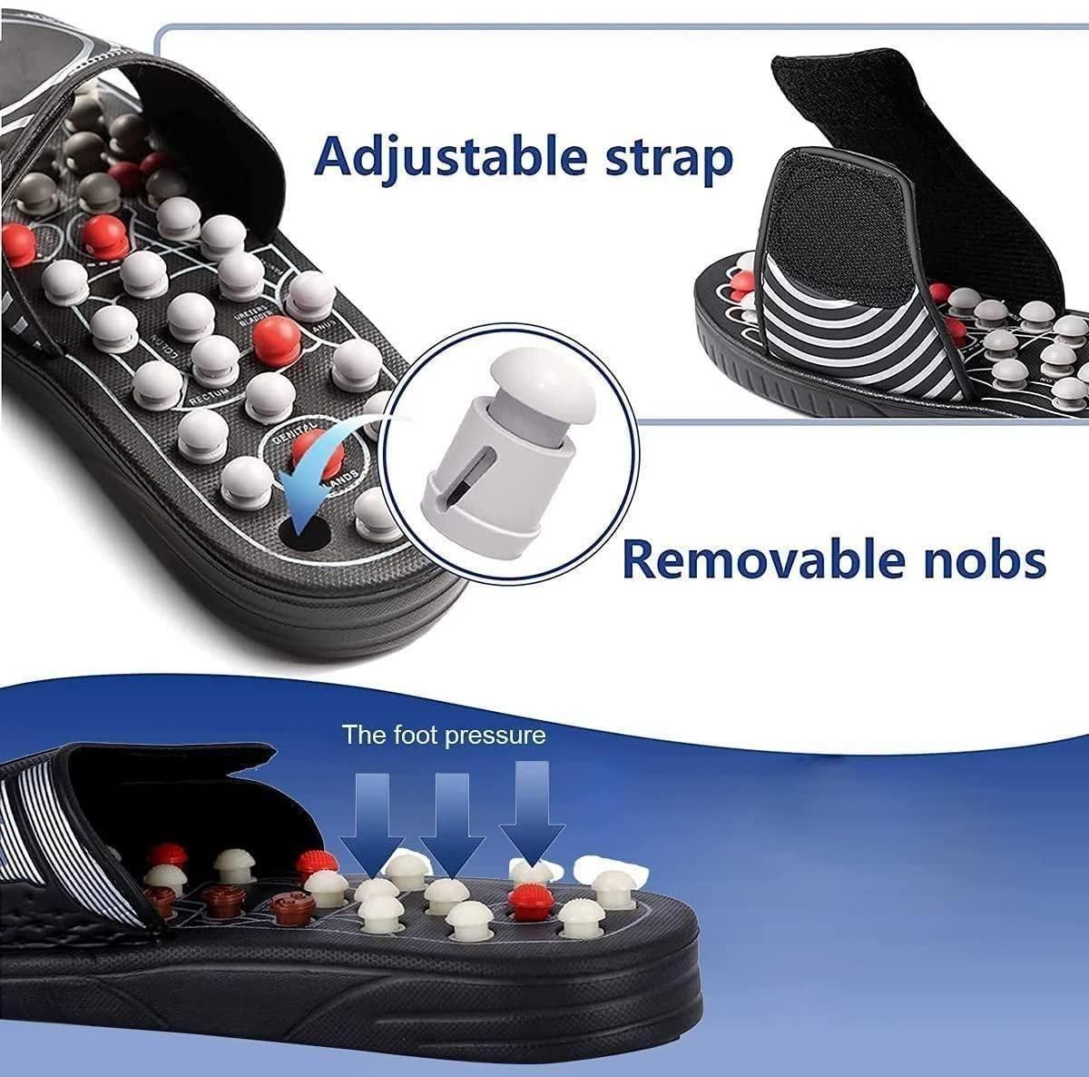 Acupressure and Magnetic Therapy Paduka Slippers for Full Body Blood Circulation For Men and Women mkp0fp-jd
