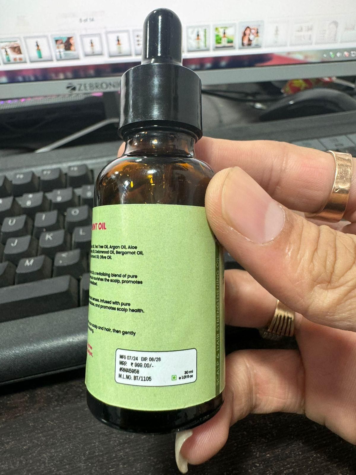 Rosemary Mint Scalp & Hair Strengthening Oil 30ml (Pack Of 1) mkp0fp-jd