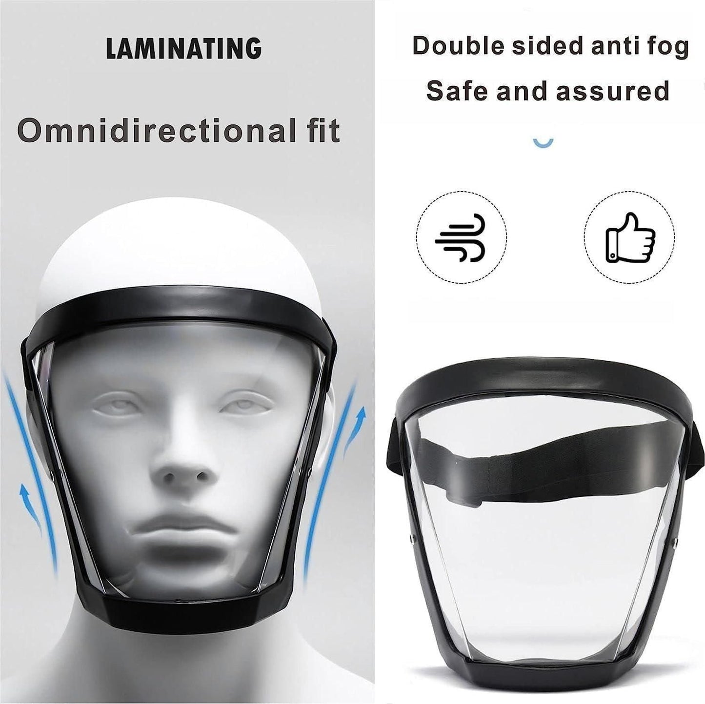 Full Face Anti-Fog Transparent Face Mask mkp0fp-jd