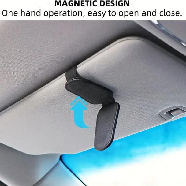 Automaze Leather Car Visor Sunglass Holder - Clip for Car mkp0fp-jd