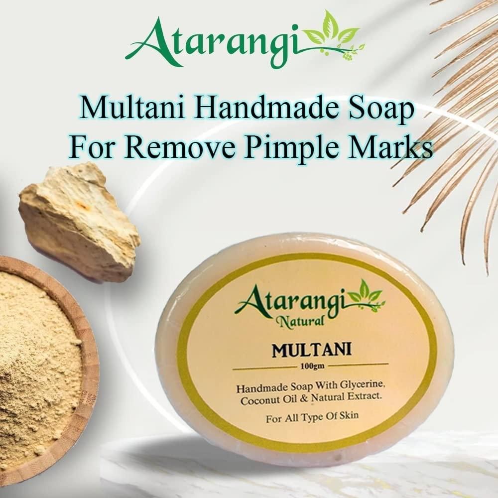 Multani Mitti Handmade Soap With Multani Mitti For Remove Pimple Marks (Pack Of 4) mkp0fp-jd
