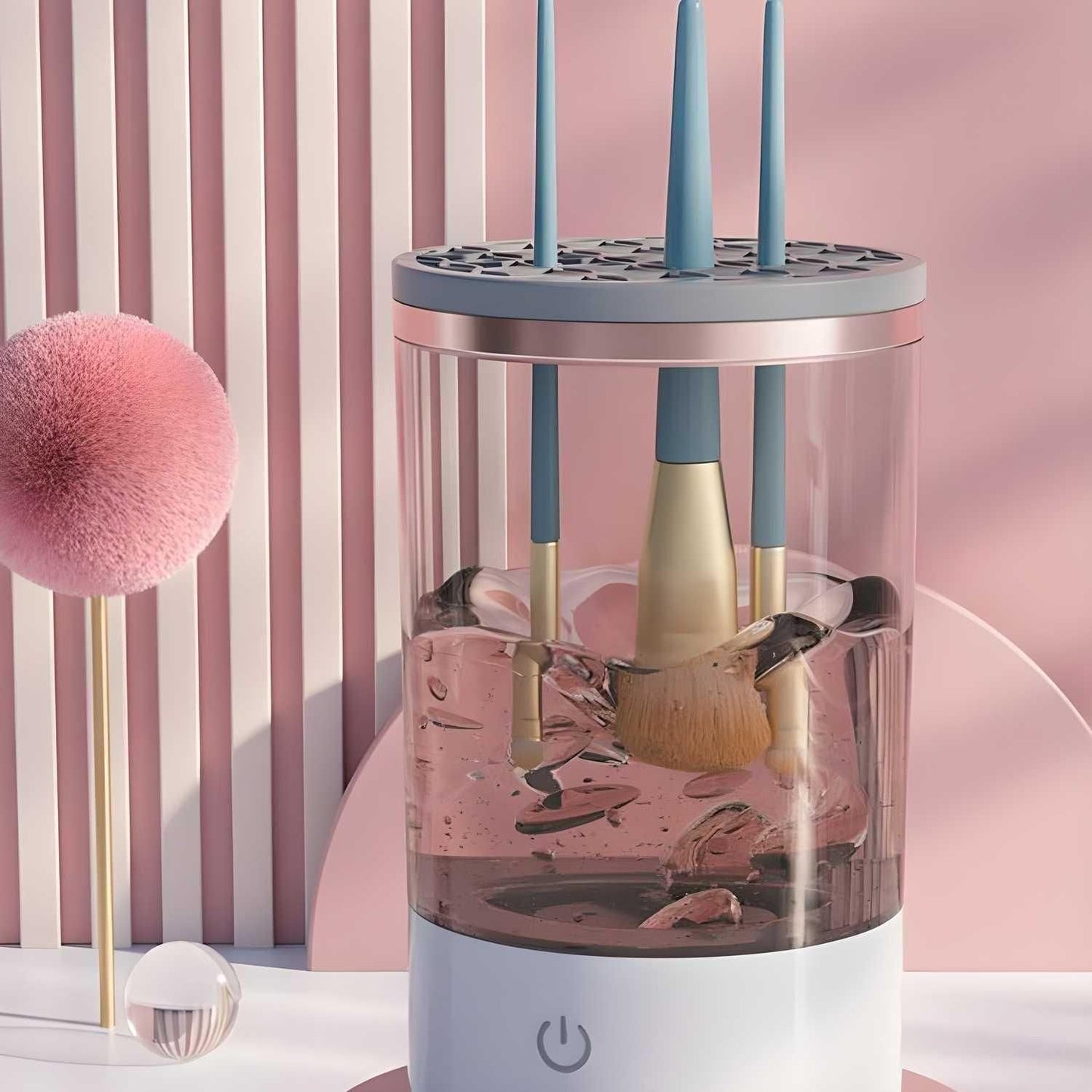 Make Up Brush Cleaner,Electric Brush Cleaner, USB Rechargeable Automatic Deep Cosmetic Cleaning Device mkp0fp-jd