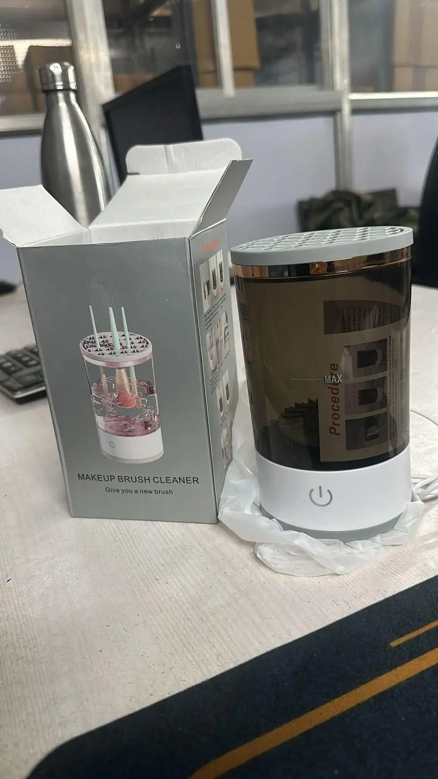 Make Up Brush Cleaner,Electric Brush Cleaner, USB Rechargeable Automatic Deep Cosmetic Cleaning Device mkp0fp-jd