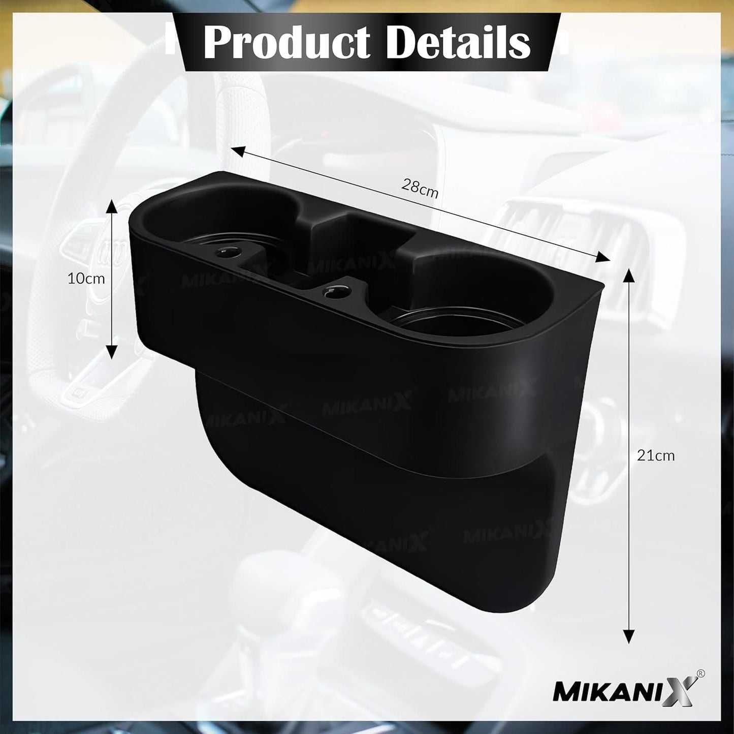 Multifunctional Car Cup Holder & Mobile Device Organizer mkp0fp-jd