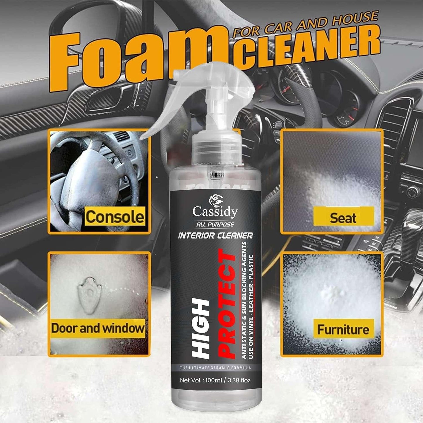 CASSIDY All Purpose Car Interior Cleaner 100ml (Pack of 2) mkp0fp-jd
