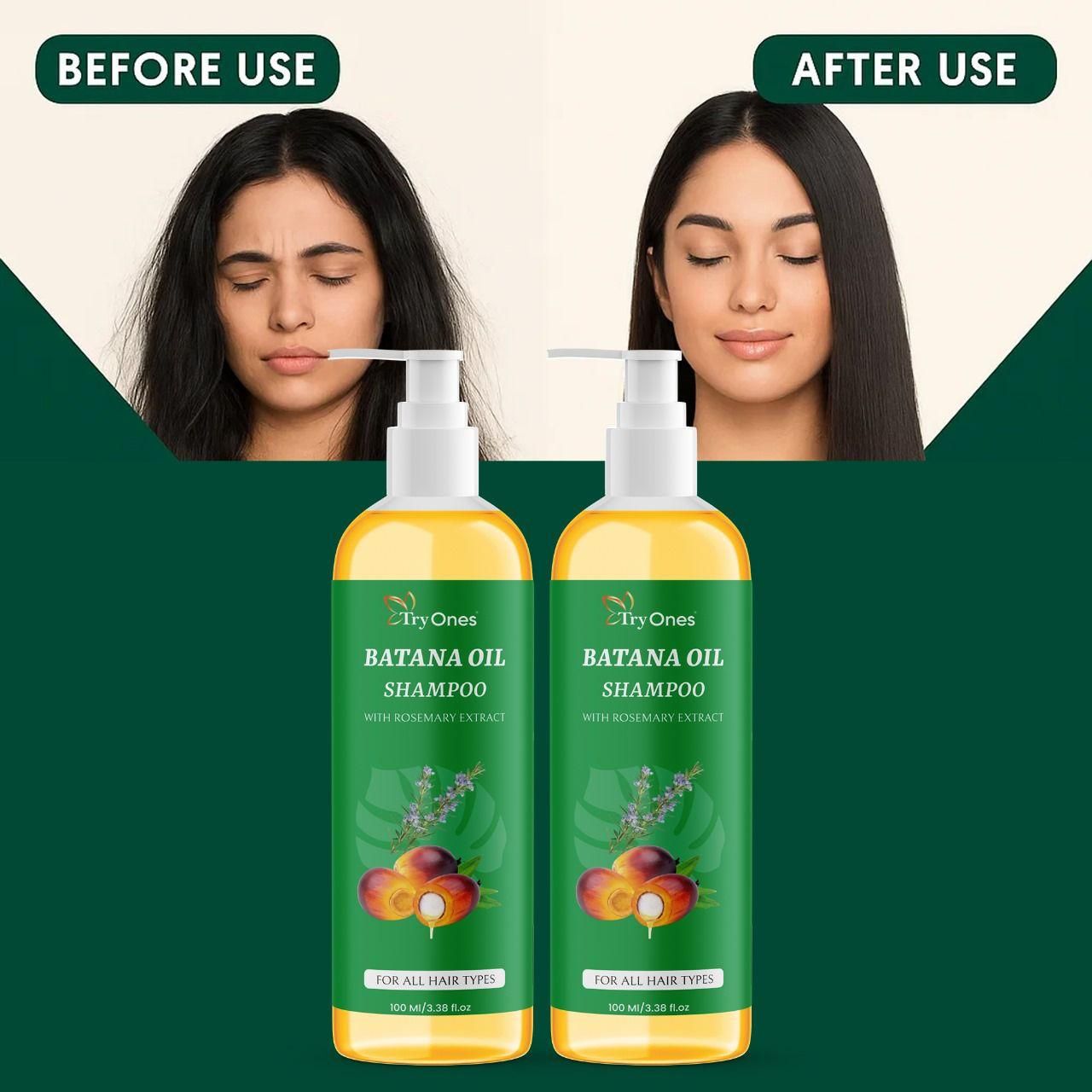 TryOnes BATANA OIL SHAMPOO with Rosemary Extract (Pack of 2) mkp0fp-jd