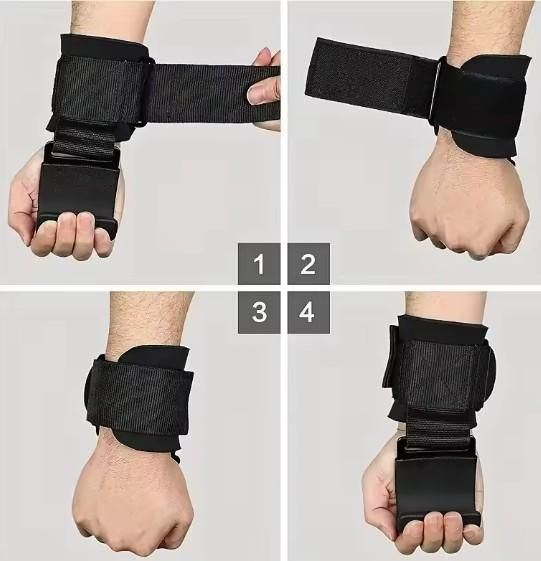Weight Lifting Rod Hooks Wrist Support (Pair of 1) mkp0fp-jd