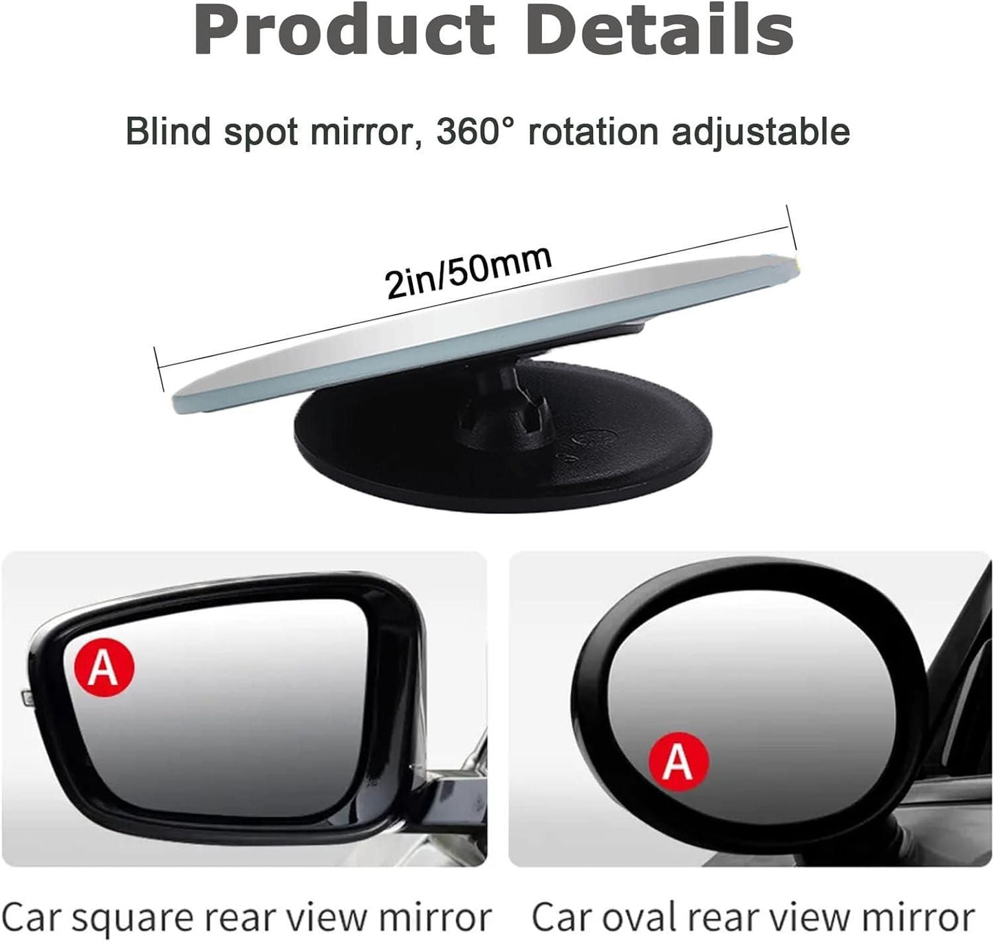 2" Round Wide Angle Blind Spot Mirror mkp0fp-jd